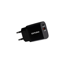 Блок питания сетевой 1 USB, Type-C Exployd EX-Z-1127, RASH, 3.0A, PD20Вт, цвет: черный