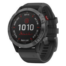 Умные часы Garmin Fenix 6 Pro Solar Wi-Fi NFC, серый/черный