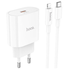 Сетевое зарядное устройство Hoco C94A + кабель Type-C Lightning Charger 20W QC3.0 Белое