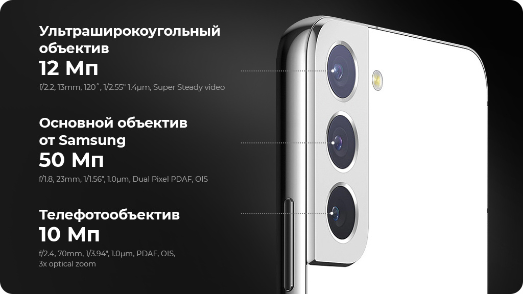 Samsung Galaxy S22+ 5G 8/256GB Белый фантом