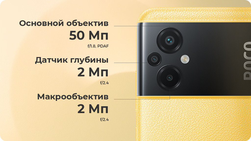 Xiaomi Poco M5 4G 4/64Gb Желтый Global Version