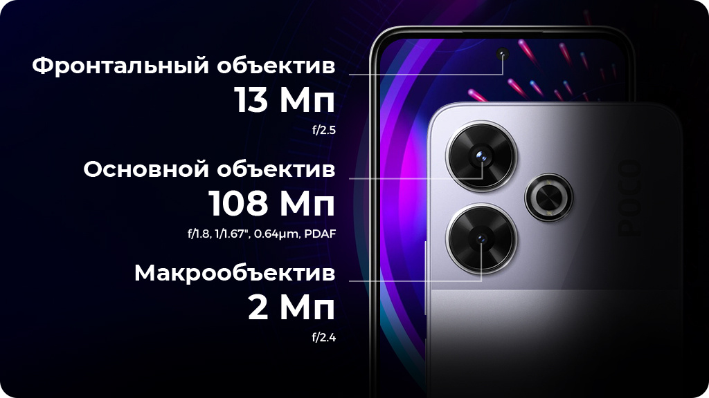 Xiaomi Poco M6 6/128Gb (NFC) РСТ Серебристый